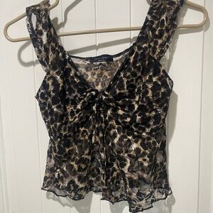 Leopard Print Sleeveless Top